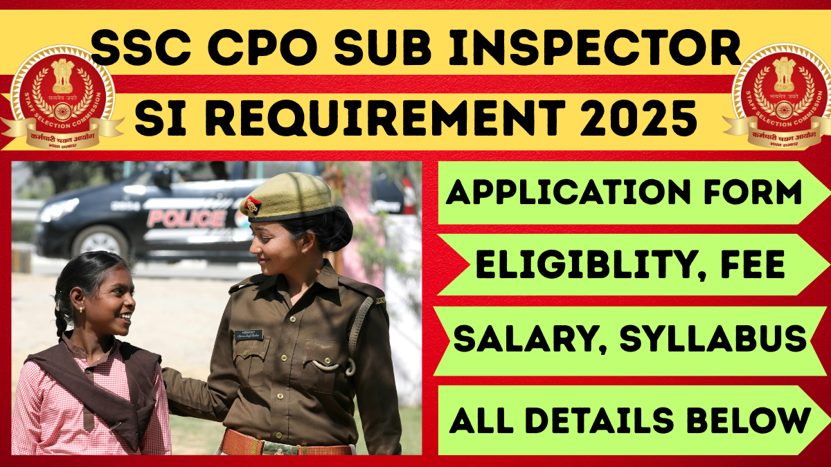 SSC CPO Sub Inspector SI Vacancy 2025