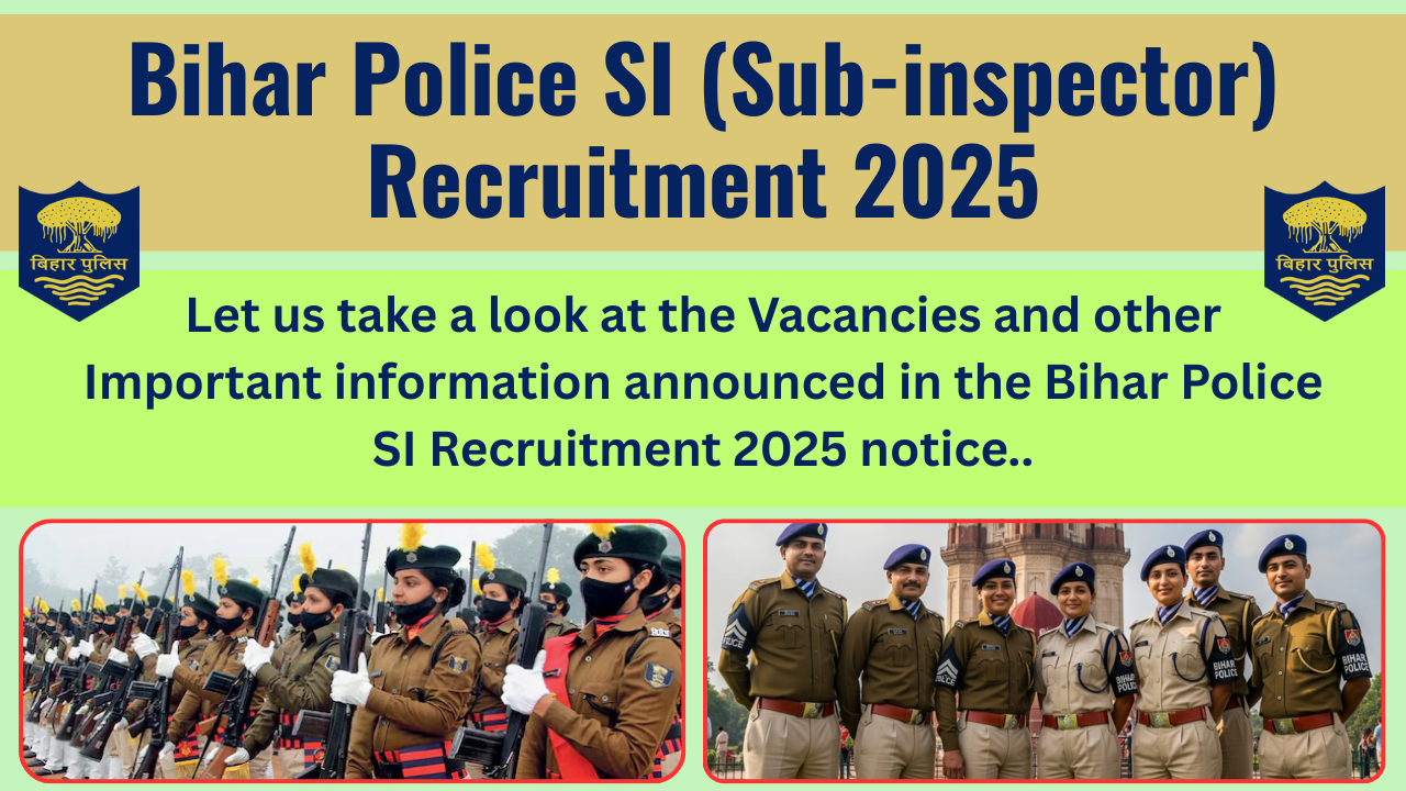 Bihar Police SI Recruitment 2025 Notice Announced for 1799 Vacancies.